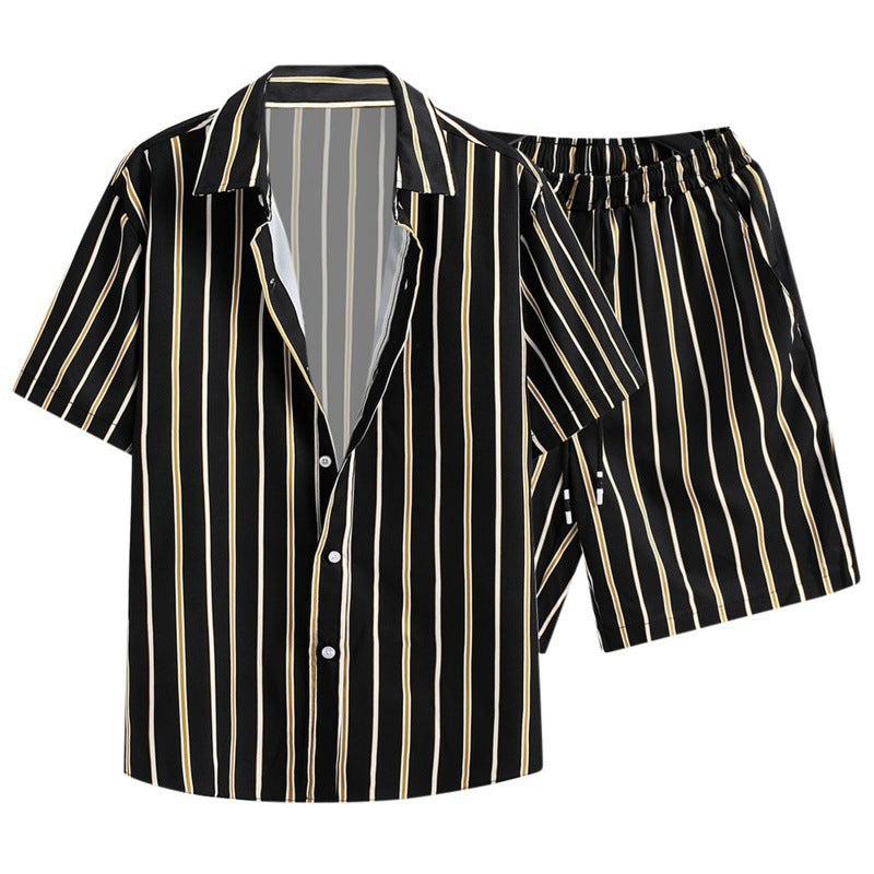 Men's Youth 3D Casual Beach Pants And T-shirt Suit